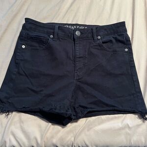 AE Black Denim Shorts